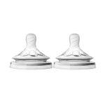 Avent natural ttines silicone dbit lent + 1m lot de 2