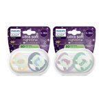Avent scf094 / 12 sucette ultra soft nuit 612m mix
