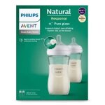 Avent scy933 / 02 biberon nat response 240ml verre x2