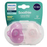 Avent sucette soothie + 0m rose lot de 2