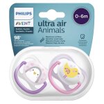 Avent sucette symtrique ultra air + 0m animal rose lot de 2