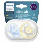 Avent sucette symtrique ultra air + 0m lion lot de 2