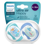 Avent sucette symétrique ultra air + 6m love papa bleu lot de 2 Avent sucette symétrique ultra air + 6m love papa bleu lot de 2