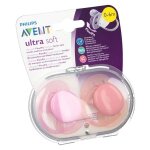 Avent sucette symtrique ultra douce + 0m rose lot de 2