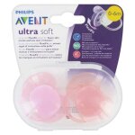 Avent sucette symétrique ultra douce 6 - 18m rose lot de 2 Avent sucette symétrique ultra douce 6 - 18m rose lot de 2