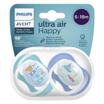 Avent sucette ultra air 6 - 18m mixte love pap lot de 2