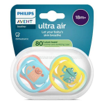 Avent sucette ultra air jour 18m + mix imprim fun x2, sans bpa