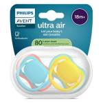 Avent sucette ultra air jour 18m + mix uni fun sans bpa x2