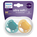 Avent sucette ultra douce 6 - 18m neutre lot de 2