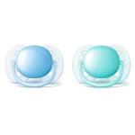 Avent sucette ultra douce bleu 0 - 6m lot de 2