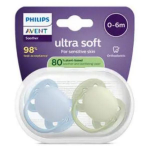 Avent sucette ultra douce jour 0 - 6m sans bpa x2
