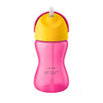 Avent tasse paille + 12 mois rose 300ml