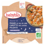 Babybio repas soir assiette douceur panais carotte polenta + 12m bio 230g Babybio repas soir assiette douceur panais carotte polenta + 12m bio 230g