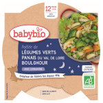 Babybio repas soir assiette lgumes verts panais boulghour + 12m bio 230g