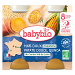 Babybio bonne nuit mas doux patate douce quinoa bio 2 x 200g
