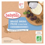 Babybio desserts lactés gourde brassé lait de brebis prune + 6m bio 4 x 85g Babybio desserts lactés gourde brassé lait de brebis prune + 6m bio 4 x 85g