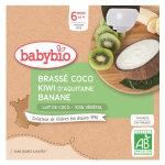 Babybio desserts végétaux gourde brassé lait de coco kiwi banane + 6m bio 4 x 85g Babybio desserts végétaux gourde brassé lait de coco kiwi banane + 6m bio 4 x 85g