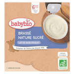 Babybio desserts lact�s gourde brass� nature sucr� + 6m bio 4 x 85g