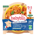 Babybio cappelletti aubergine ricotta & sauce tomate de nouvelle - aquitaine 190g