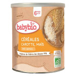 Babybio céréales pot carotte maïs + 6m bio 220g Babybio céréales pot carotte maïs + 6m bio 220g