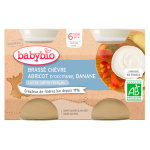 Babybio desserts lactés pot brassé au lait de chèvre abricot banane + 6m bio lot de 2 x 130g Babybio desserts lactés pot brassé au lait de chèvre abricot banane + 6m bio lot de 2 x 130g