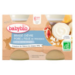 Babybio desserts lacts pot brass au lait de chvre poire figue + 6m bio lot de 2 x 130g