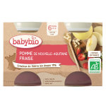 Babybio fruits pot pomme fraise + 6m bio 2 x 130g Babybio fruits pot pomme fraise + 6m bio 2 x 130g