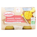 Babybio fruits pot pomme mangue + 4m bio 2 x 130g