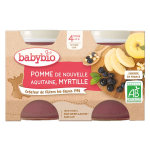 Babybio fruits pot pomme myrtille + 4m bio 2 x 130g