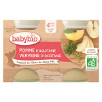 Babybio fruits pot pomme verveine + 4m bio 2 x 130g