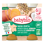 Babybio hachis v�g�tal patate douce lentilles lait de coco bio 400g