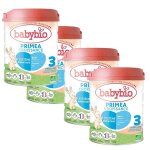 Babybio lait infantile primea 3 croissance 800g lot de 4