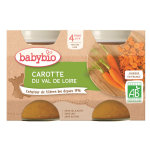 Babybio lgumes pot carotte + 4m bio 2 x 130g