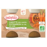 Babybio lgumes pot carotte potimarron + 4m bio 2 x 130g