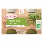 Babybio lgumes pot petits pois + 6m bio 2 x 130g