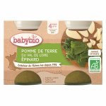 Babybio lgumes pot pomme de terre epinards + 4m bio 2 x 130g