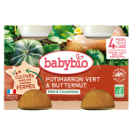 Babybio lgumes pot potimarron vert butternut + 4m bio 2 x 130g