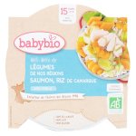 Babybio repas midi assiette méli mélo légumes saumon riz + 15m bio 260g Babybio repas midi assiette méli mélo légumes saumon riz + 15m bio 260g