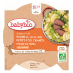 Babybio repas midi assiette panais petits pois canard + 15m bio 260g