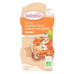 Babybio repas midi bol mijoté de légumes poulet quinoa + 12m bio 2 x 200g Babybio repas midi bol mijoté de légumes poulet quinoa + 12m bio 2 x 200g