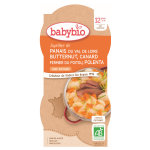 Babybio repas midi bol panais courge butternut canard polenta + 12m bio 2 x 200g