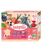 Babybio multiparfums fruits rouges gourdes de 8 x90g