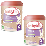 Babybio optima 2 - formule enrichie en fibres & bifidus - lot de 4 x 800g Babybio optima 2 - formule enrichie en fibres & bifidus - lot de 4 x 800g