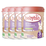 Babybio optima 3 - formule enrichie en fibres & bifidus - lot de 4 x 800g Babybio optima 3 - formule enrichie en fibres & bifidus - lot de 4 x 800g