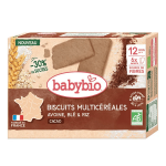 Babybio biscuits multic�r�ales cacao bl� riz et avoine 120g