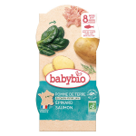 Babybio repas midi bol pomme de terre epinard saumon + 8m bio 2 x 200g