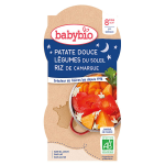 Babybio repas soir bol patate douce l�gumes riz + 8m bio 2 x 200g