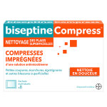 Biseptinecompress compresses imprgnes 8 sachets