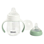 Béaba biberon 2 en 1 anti - fuite poignées amovibles vert sauge 210 ml Béaba biberon 2 en 1 anti - fuite poignées amovibles vert sauge 210 ml