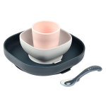 Béaba coffret repas silicone night blue 4 pièces Béaba coffret repas silicone night blue 4 pièces